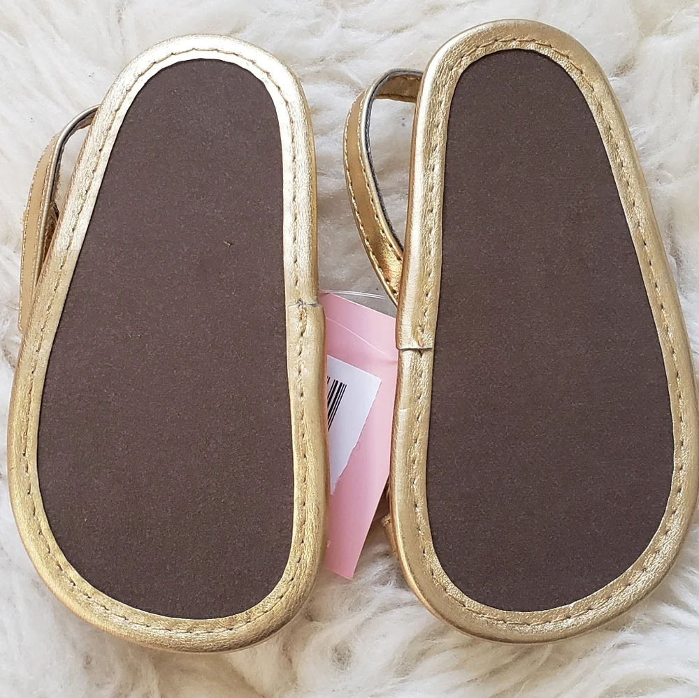 NWT First Impressions Baby Girl Gold Sandals